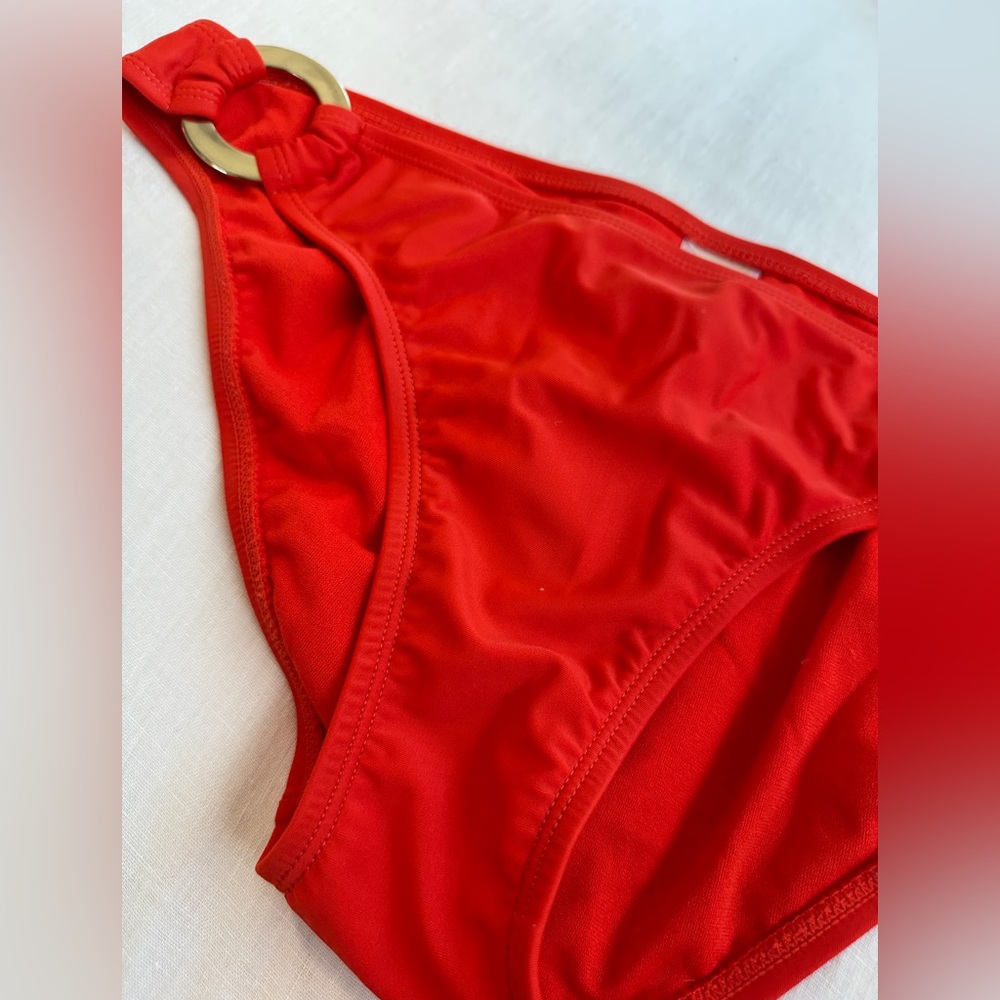 BNWT Orange Bikini Bottom with Gold Ring